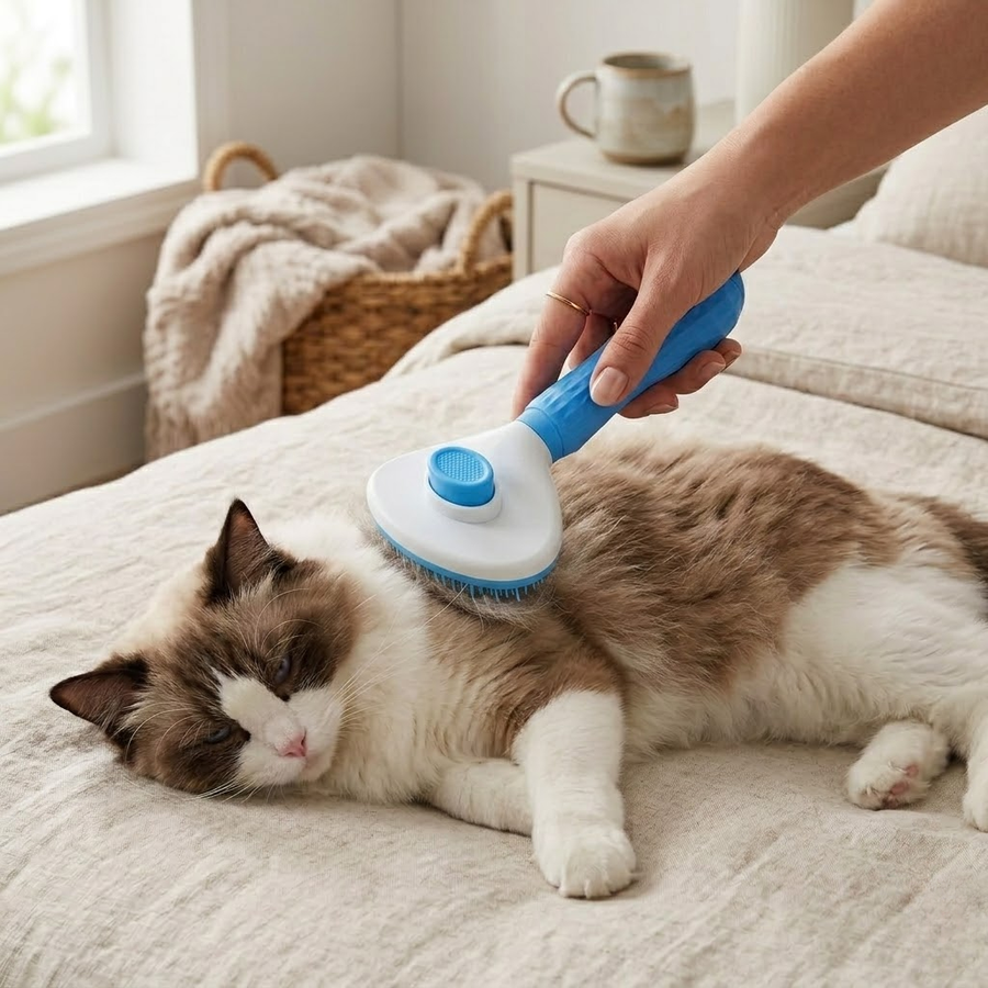Grooming product in use