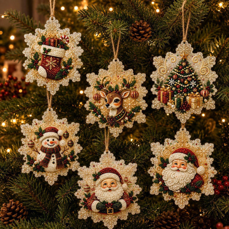 ๐ Christmas DIY Diamond Painting Ornament Kit โ 6 Sparkling Tree Decorations | LIMITED-TIME 50% OFF ๐