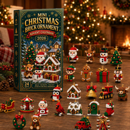 ⏳ Last Day 49% OFF – 🎄24-Day Mini Christmas Brick Ornament Advent Calendar