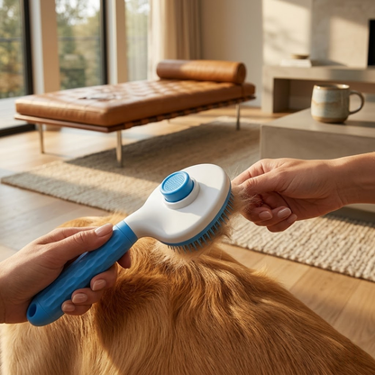 Self-Cleaning Pet Grooming Brush