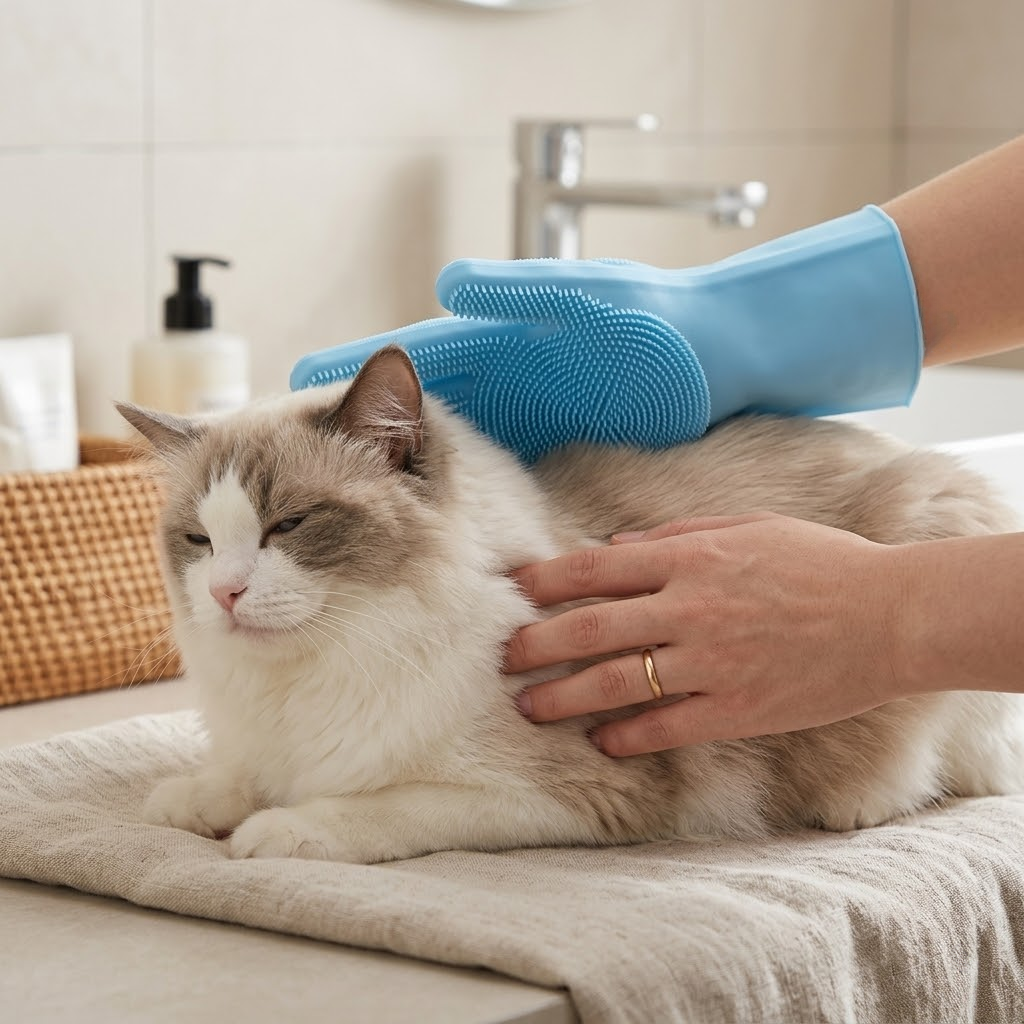 Pet Cleaning Massage Glove Set