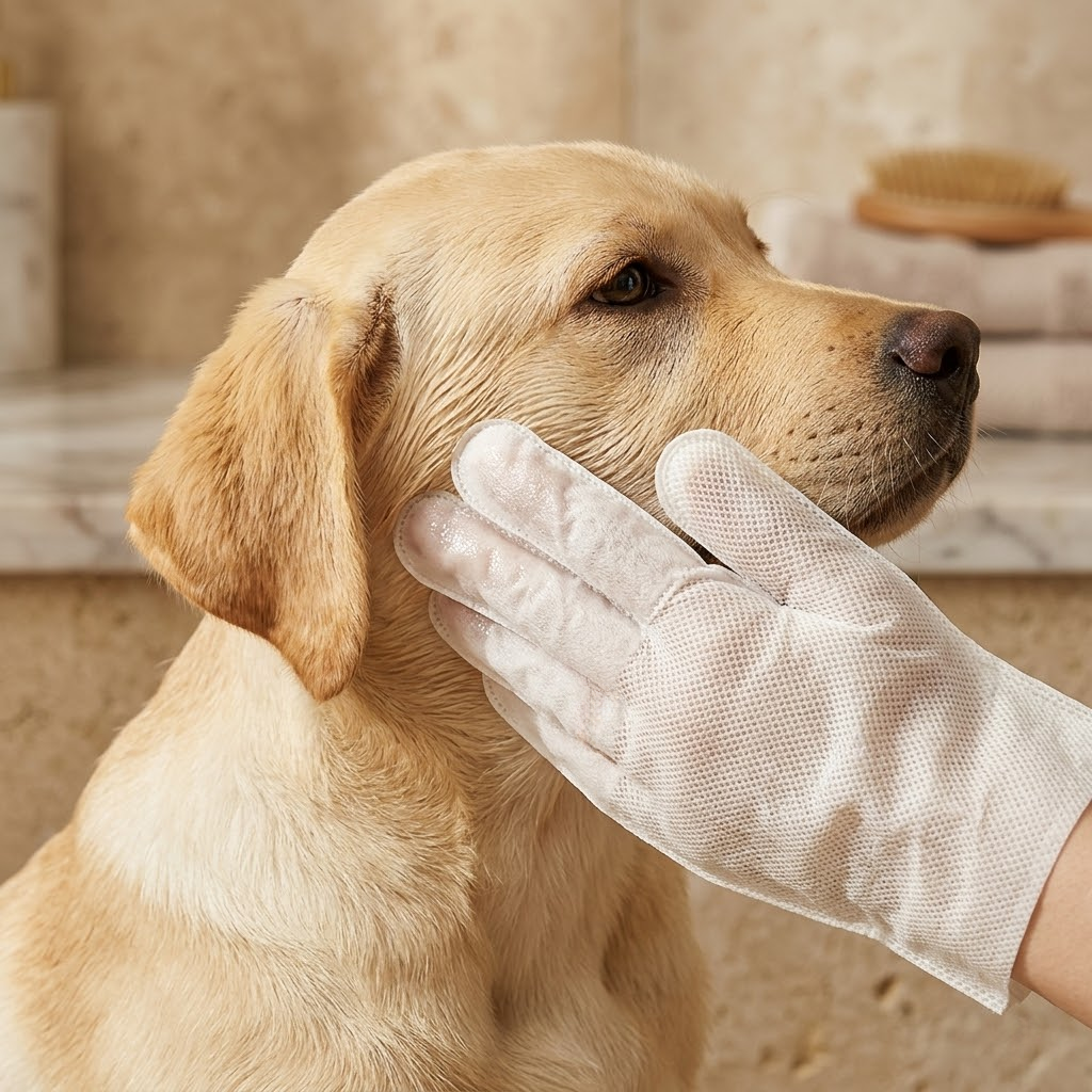 Disposable Pet Grooming Glove Wipes