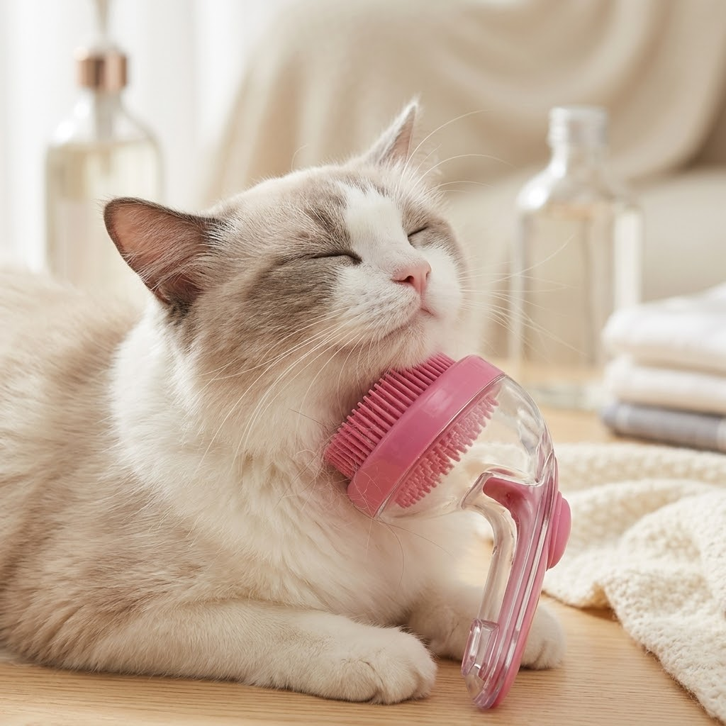 Long-Handle Pet Bathing Brush