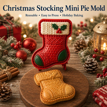 ⏳ Last Day50% OFF – 🎄 9-Design Christmas Mini Pie Mold Collection | Reusable Embossed Molds for Shaping Detailed Santa, Snow
