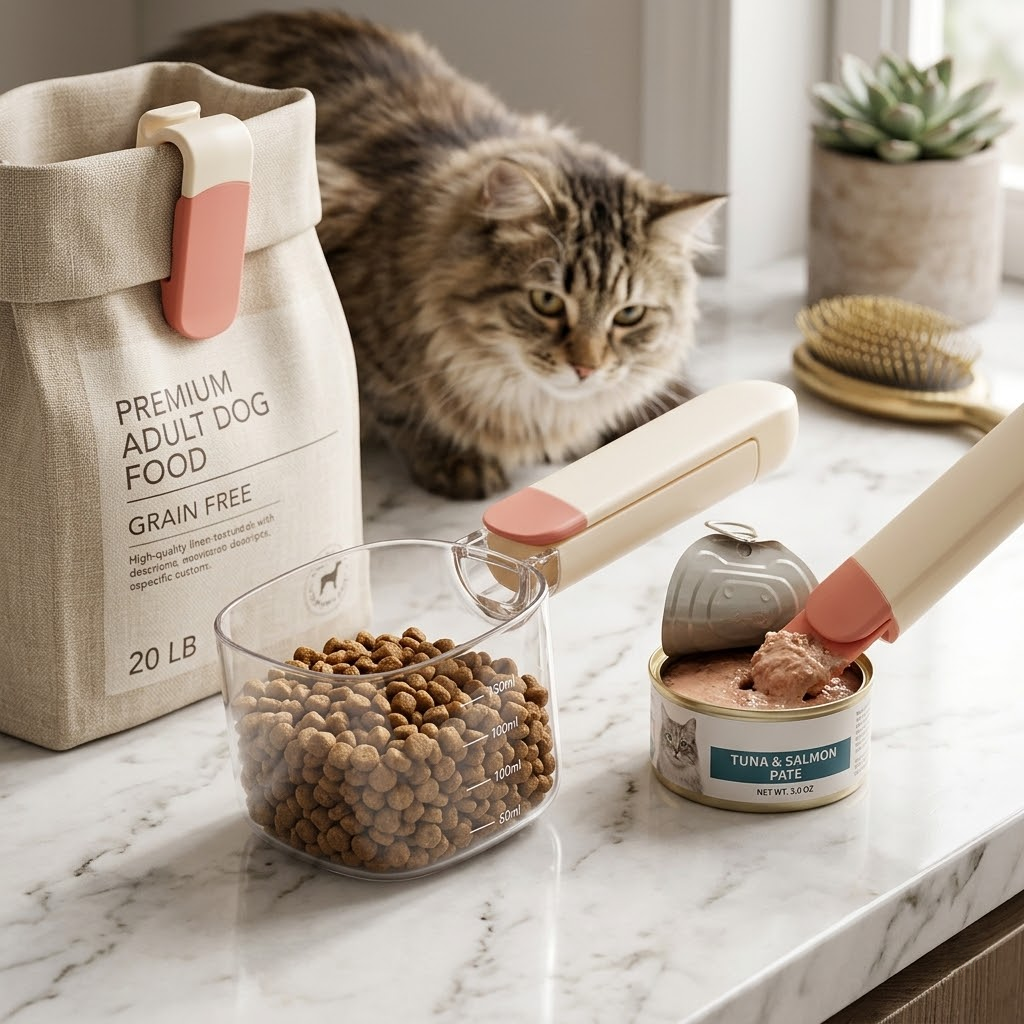 3-in-1 Pet Food Measuring Scoop