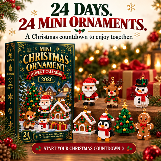 ⏳ Last Day 49% OFF – 🎄24-Day Mini Christmas Brick Ornament Advent Calendar