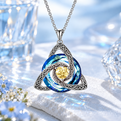 ⏳ Last Day49% OFF 12-Month Birthstone Celtic Knot Necklace 💖 – Meaningful Symbol of Love & Connection💎