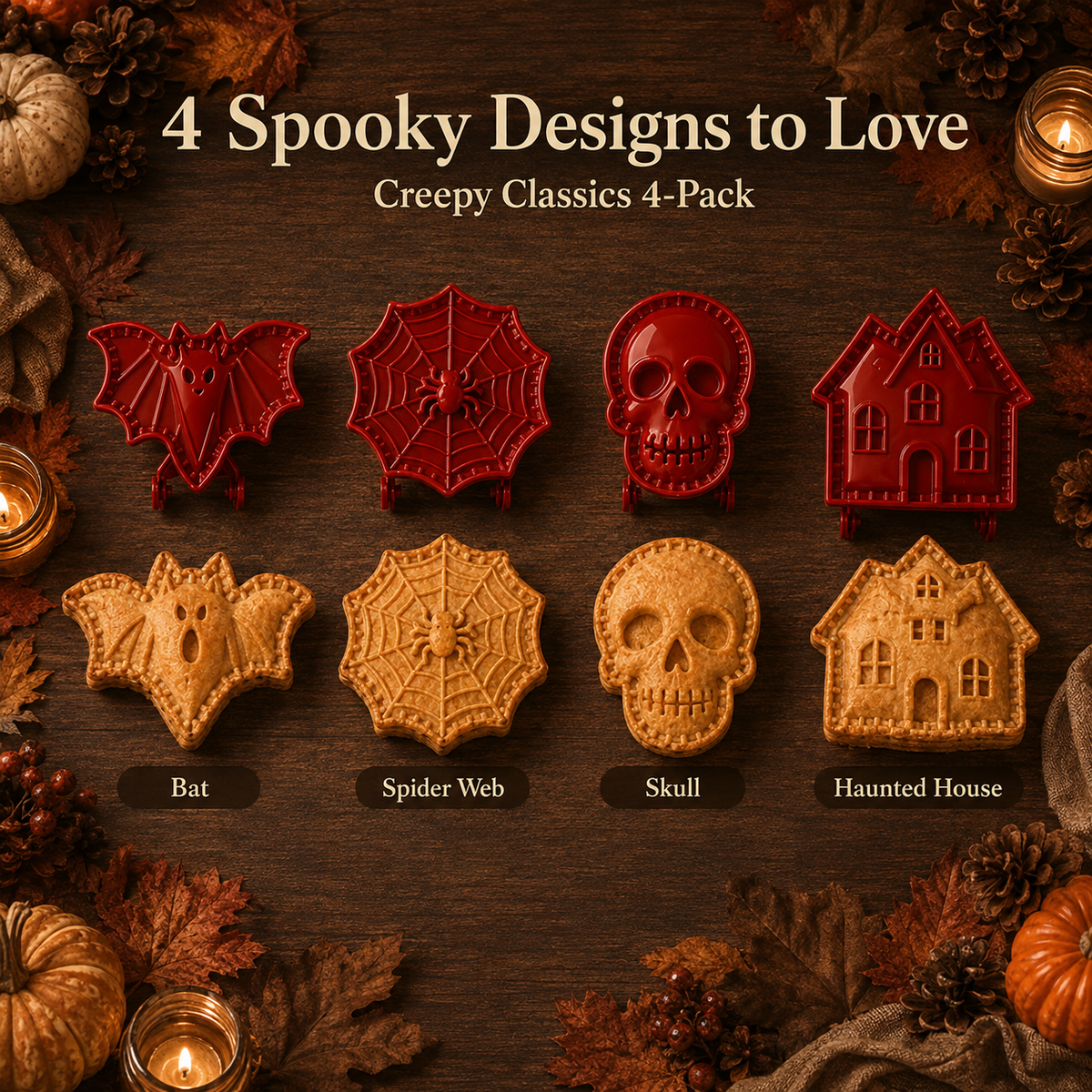 🎃  Halloween Mini Hand Pie Mold – Choose 1, 4 or 8 Designs
