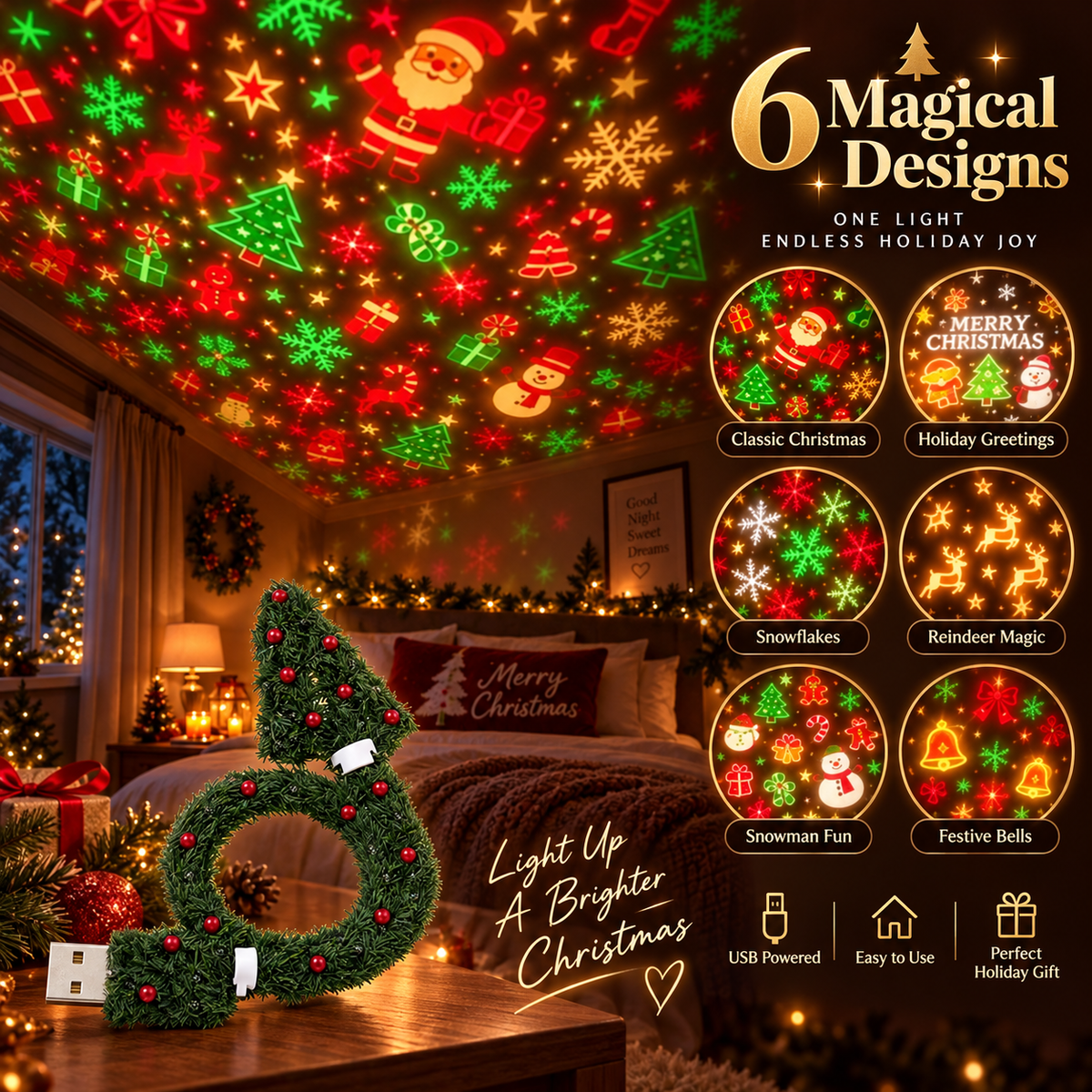 ⏳ Last Day49% OFF – ✨🎁Cozy Christmas Projector🎁✨