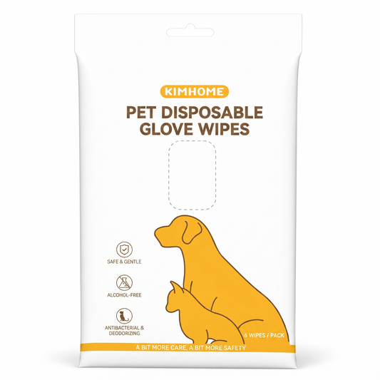 Disposable Pet Grooming Glove Wipes
