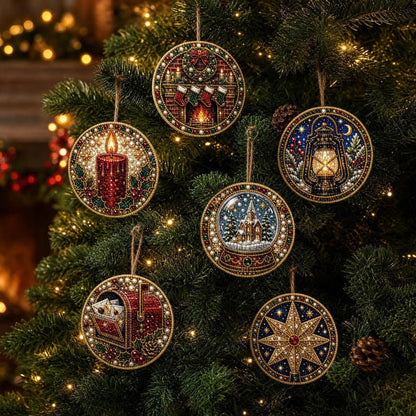 🎄 Christmas DIY Diamond Painting Ornament Kit – 6 Sparkling Tree Decorations | LIMITED-TIME 50% OFF 🎁