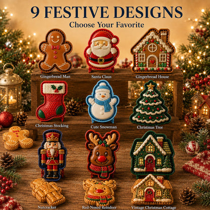 ⏳ Last Day50% OFF – 🎄 9-Design Christmas Mini Pie Mold Collection | Reusable Embossed Molds for Shaping Detailed Santa, Snow