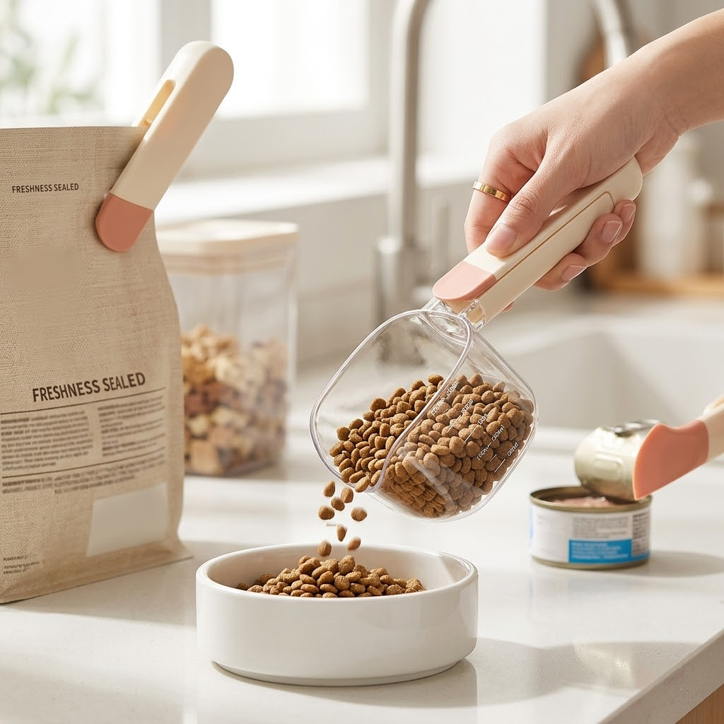 3-in-1 Pet Food Measuring Scoop