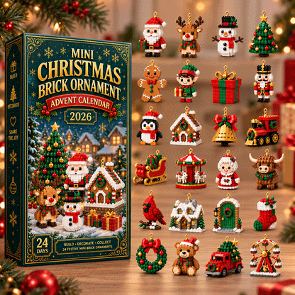 ⏳ Last Day 49% OFF – 🎄24-Day Mini Christmas Brick Ornament Advent Calendar