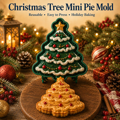 ⏳ Last Day50% OFF – 🎄 9-Design Christmas Mini Pie Mold Collection | Reusable Embossed Molds for Shaping Detailed Santa, Snow